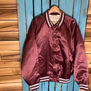 Vintage 80s Grindstone Charley’s restaurant and bar satin bomber jacket XXL USA